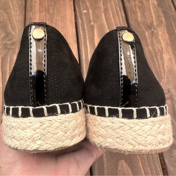 LIKE NEW Dr. Scholl’s Black Low Platform Slip On Espadrilles Size 9.5 Medium - Picture 4 of 11